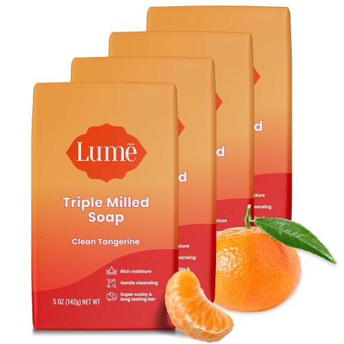 Lume Triple Milled Bar Soap - Rich Moisture & Gentle Cleansing - Paraben Free.